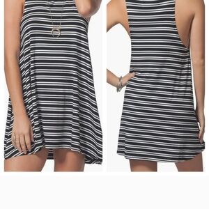 Rip Curl Striped Black and White Sleeveless Dress